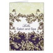 elegant purple flourish Business Thank You Cards (Front)