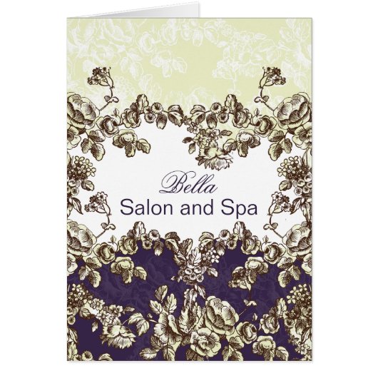 elegant purple flourish Business Thank You Cards (Front)