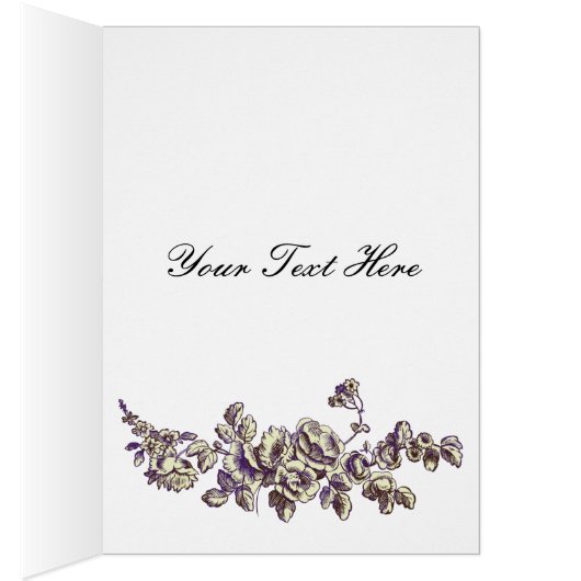elegant purple flourish Business Thank You Cards (Inside (Right))