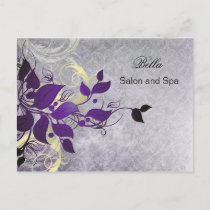 elegant purple flourish business ThankYou Cards