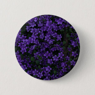 Elegant purple flower brooch button