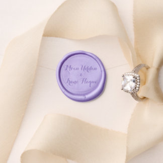 Elegant purple flower Wedding Wax Seal Stamp
