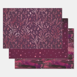 Elegant Purple Flowers Abstract 