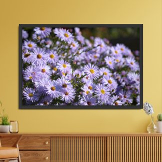 Elegant Purple Flowers Matte Poster Print