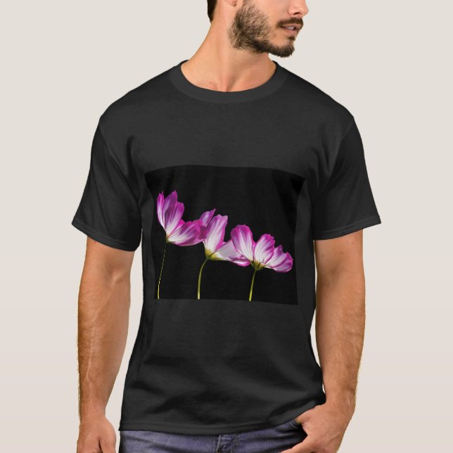 Elegant Purple Flowers T-Shirt (Front)