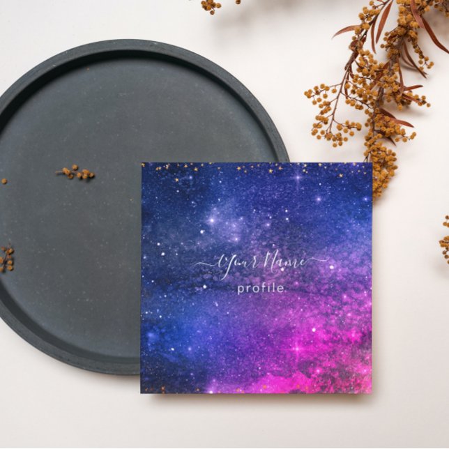 elegant purple galaxy business card (Creator Uploaded)