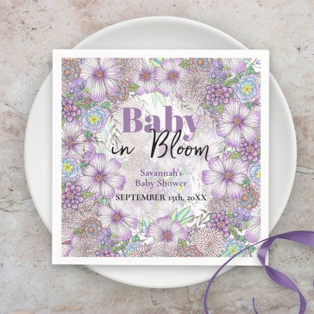Elegant Purple Garden Flowers Baby in Bloom 