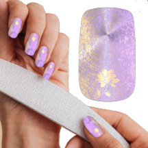 Elegant Purple Glitter and Metallic Floral