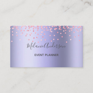 Elegant Purple Glitter Business Card
