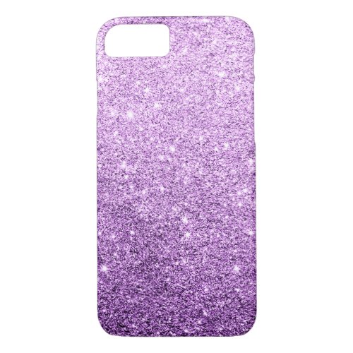 Elegant Purple Glitter Luxury iPhone 7 Case