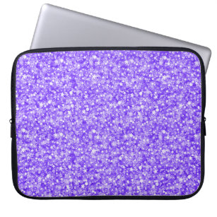 Elegant Purple Glitter & Sparkles Laptop Sleeve