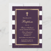 Elegant Purple Gold Baptism