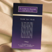 Elegant Purple & Gold Beauty Salon & Spa Flyer