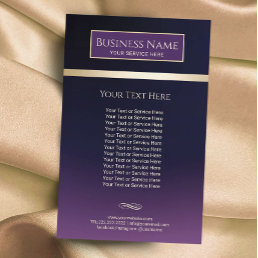 Elegant Purple &amp; Gold Beauty Salon &amp; Spa Flyer