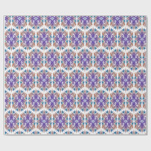 Elegant Purple Gold Ornamental Pattern Wrapping Pa