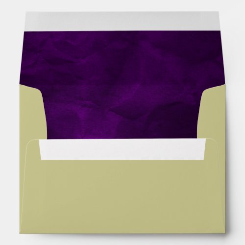 Elegant Purple Gold Wedding Envelope