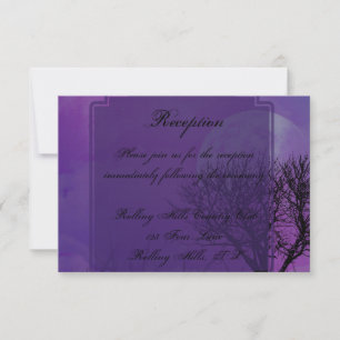 Elegant Purple Gothic Posh Wedding Reception Invitation