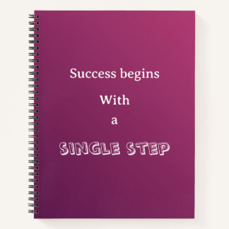 Elegant Purple Gradient Motivational Personalized Notebook