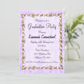 Elegant Purple Graduation Party Invitation (Standing Front)