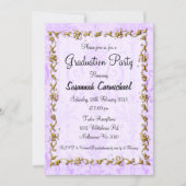 Elegant Purple Graduation Party Invitation (Front)