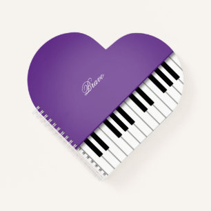 Elegant Purple Grand Piano Music Keyboard Custom Notebook