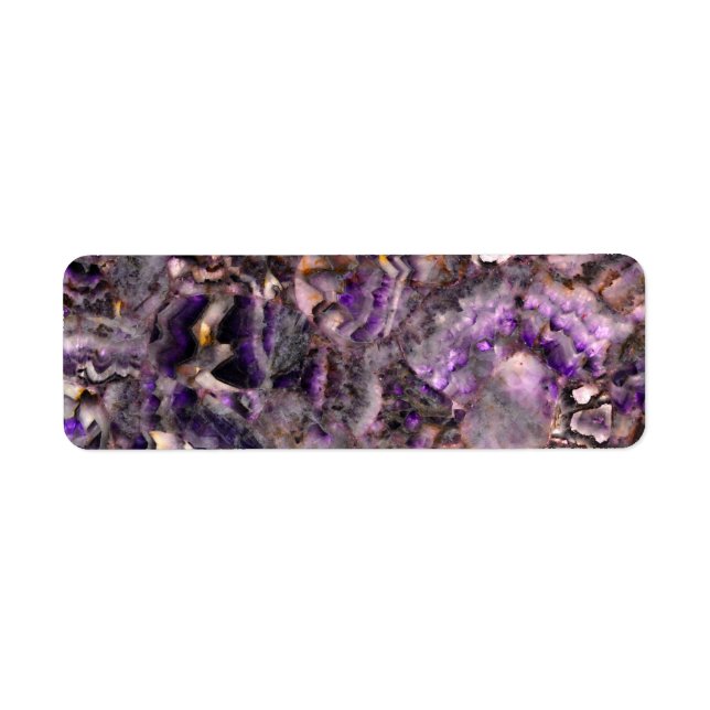 Elegant purple granite quartz label (Front)