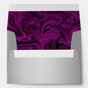 Elegant Purple Gray 5x7 Envelope