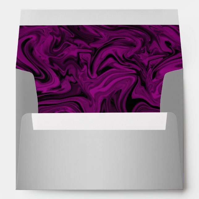 Elegant Purple Gray 5x7 Envelope (Back (Bottom))