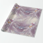 Elegant Purple Gray Beaded Colorful Floral Feather Wrapping Paper<br><div class="desc">Give your recipients your best. Use this lovely, sophisticated floral, print "jeweled" with no actual glitter, foil, or beading, high-quality gift wrap with a grid back for easy cutting. You'll appreciate the ease of use and your recipients will love its elegant beauty. Good for all occasions and holidays, very versatile....</div>