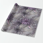 Elegant Purple & Gray Floral, Beads and Light Wrapping Paper<br><div class="desc">Give your recipients your best. Use this lovely, sophisticated beaded, print "jeweled" with no actual glitter, foil, or beading, high-quality gift wrap with a grid back for easy cutting. You'll appreciate the ease of use and your recipients will love its elegant beauty. Good for all occasions and holidays, very versatile....</div>