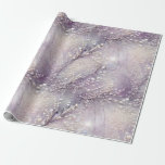 Elegant Purple Gray Pearl Bead Branch Moonlit Wrapping Paper<br><div class="desc">Give your recipients your best. Use this lovely, sophisticated floral, print "jeweled" with no actual glitter, foil, or beading, high-quality gift wrap with a grid back for easy cutting. You'll appreciate the ease of use and your recipients will love its elegant beauty. Good for all occasions and holidays, very versatile....</div>