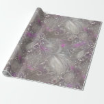 Elegant Purple Gray Pearl Beaded Feathers Wrapping Paper<br><div class="desc">Give your recipients your best. Use this lovely, sophisticated floral, print "jeweled" with no actual glitter, foil, or beading, high-quality gift wrap with a grid back for easy cutting. You'll appreciate the ease of use and your recipients will love its elegant beauty. Good for all occasions and holidays, very versatile....</div>