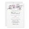 Elegant Purple Gray Winter Floral Wedding Invite