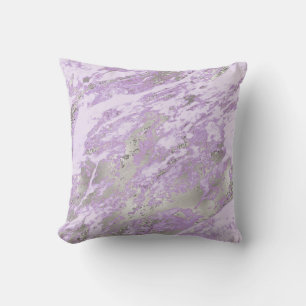 Elegant Purple Grey Abstract Chic Pattern Throw Pillow