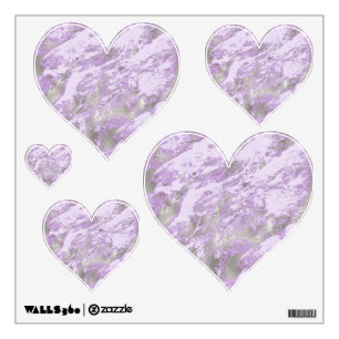 Elegant Purple Grey Abstract Chic Pattern Wall Decal
