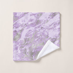 Elegant Purple Grey Abstract Chic Pattern Wash Cloth