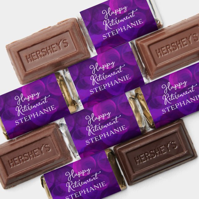 Elegant Purple Happy Retirement Party Hershey's Miniatures (Assorted)