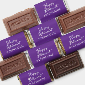 Elegant Purple Happy Retirement Party Hershey's Miniatures