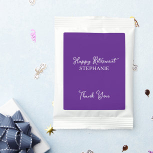 Elegant Purple Happy Retirement Party Margarita Drink Mix