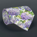 Elegant Purple Hydrangea Floral Pattern Wedding Neck Tie<br><div class="desc">This elegant floral necktie is the perfect choice for weddings and other special occasions. This design features delicate purple hydrangeas in a lovely pattern. Wear as a classic neck tie for men or as a belt for women. Designed by world renowned artist ©Tim Coffey.</div>
