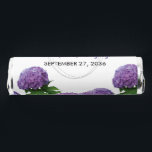 Elegant Purple Hydrangea Wedding  Breath Savers® Mints<br><div class="desc">This elegant floral design features purple hydrangeas. The beautiful purple hydrangeas are complimented with their greenery. The bride's and groom's names are color matched to the purple of the hydrangea flower and are encircled with three geometric rings. This is the perfect elegant floral wedding design ideal for any wedding theme....</div>