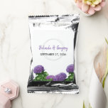 Elegant Purple Hydrangea Wedding Coffee Drink Mix<br><div class="desc">This elegant floral design features purple hydrangeas. The beautiful purple hydrangeas are complimented with their greenery. The bride's and groom's names are color matched to the purple of the hydrangea flower and are encircled with three geometric rings. This is the perfect elegant floral wedding design ideal for any wedding theme....</div>