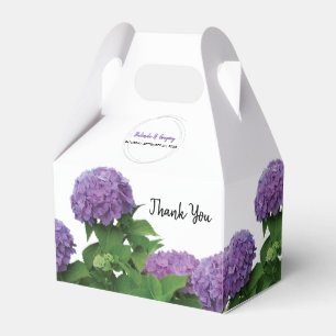 Elegant Purple Hydrangea Wedding Favor Boxes