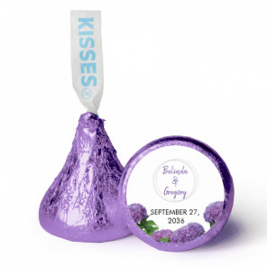 Elegant Purple Hydrangea Wedding Hershey®'s Kisses®