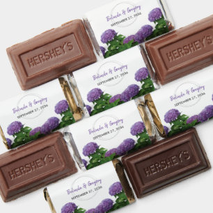 Elegant Purple Hydrangea Wedding Hershey's Miniatures