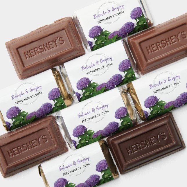 Elegant Purple Hydrangea Wedding  Hershey's Miniatures (Assorted)