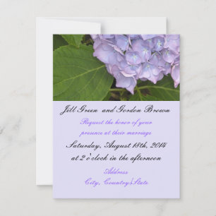 Elegant Purple Hydrangea Wedding Invitation