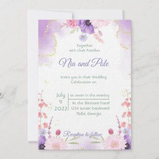 Elegant purple invitation