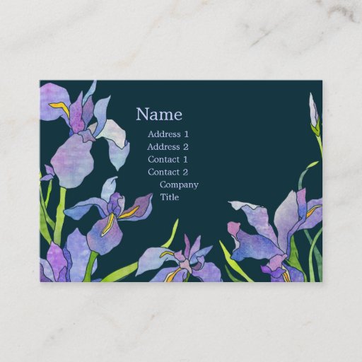 Customizable Iris Business Cards