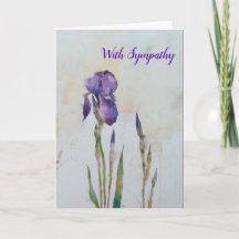 Elegant Purple Iris Sympathy card